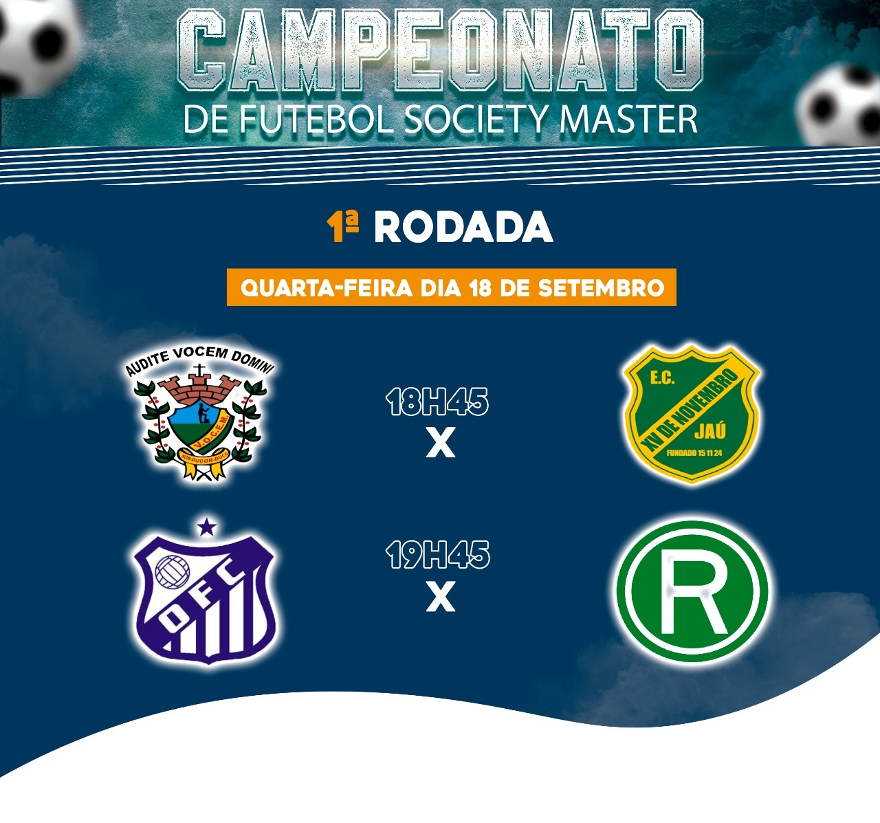 Nesta sexta (15) tem 2ª rodada do Campeonato de Futebol Society